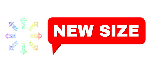 spectral net gradient explode arrows icon and new vector image