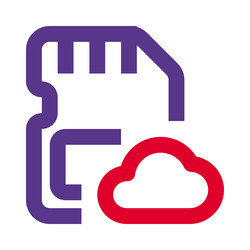 store data online for remote access backup vector image