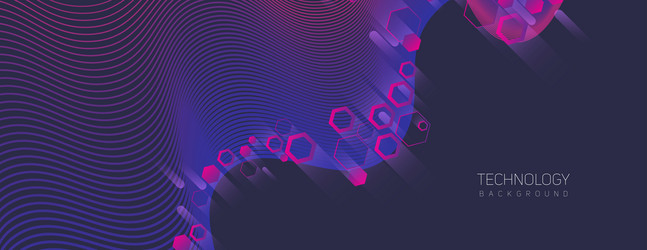 abstract hexagon geometric technology and science vector image