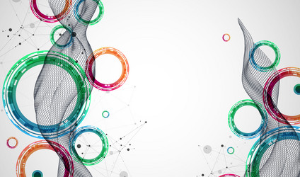abstract wave is made in a frame style template vector image