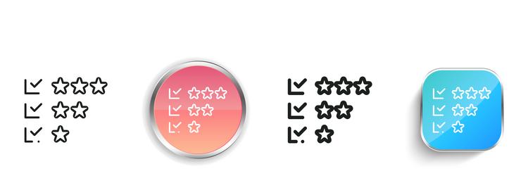 check mark icon thin linear regular and button vector image