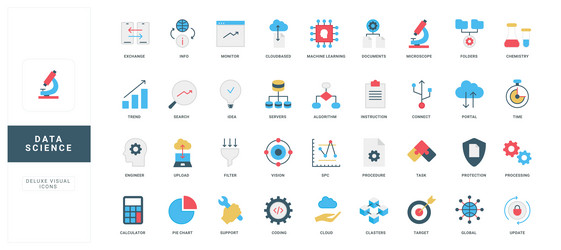 data science structure and visualization machine vector image