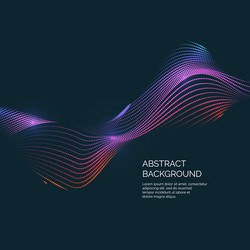Dynamic Colored Particle Wave Background vector image