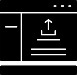 upload glyph style icon design vector image