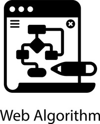web algorithm vector image