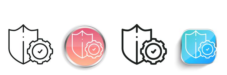 check icon thin linear regular and button style vector image