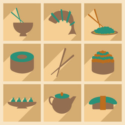flat with shadow concept and mobile application vector image