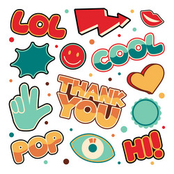 collage banner retro pop of the 90s abstract vector image