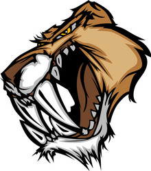 Cougar Mascot Head Vector Image
