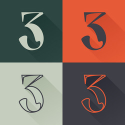 Classic numbers set in renaissance style Vector Image