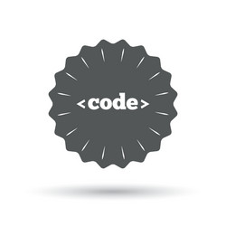 code sign icon programming language symbol vector image