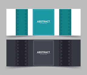 flat border line pattern card design vector image