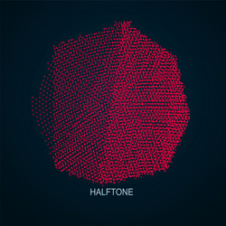 geometric wireframe object from points vector image