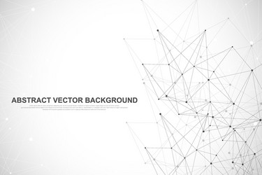 Global network connection concept big data vector