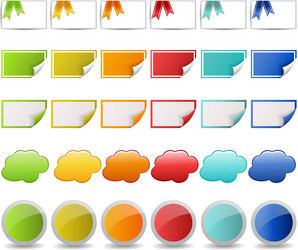 set of design elements for a text vector image