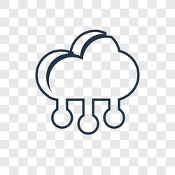 Cloud computing concept linear icon isolated vector