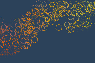 Science network pattern connecting lines and dots vector