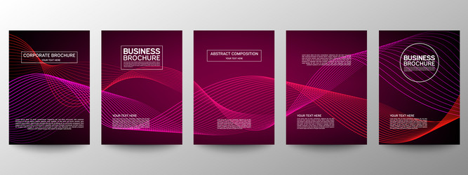 cover geometric minimal set abstract line pattern vector image