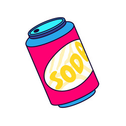 icon of soda can retro 90s drink branding Vector Image