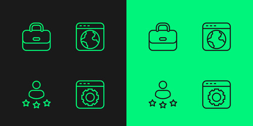 Set line browser setting consumer product rating vector