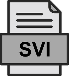 svi file document icon vector image