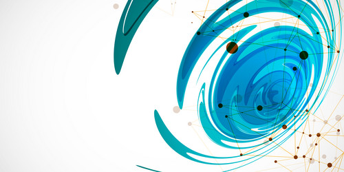 abstract background of water waves with plexus vector image