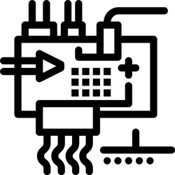 Assemble customize electronics engineering parts vector