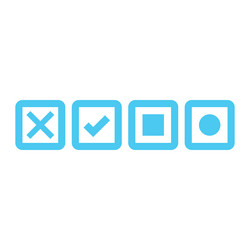checkbox set with checked checkboxes icons vector image