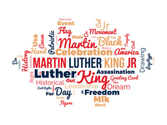 martin luther king jr world cloud background Vector Image