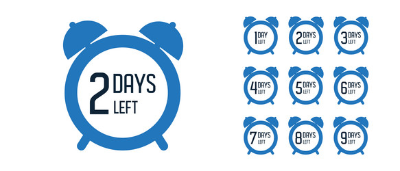 Promotion banner days countdown web vector