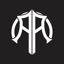 aa logo monogram with emblem and circle rounded vector image