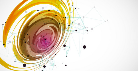 abstract background of water waves with plexus vector image