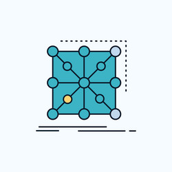 data framework app cluster complex flat icon vector image