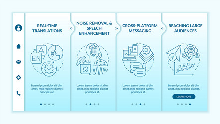 Im advanced feature onboarding template vector