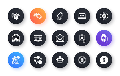 minimal set of project edit calculator target vector image