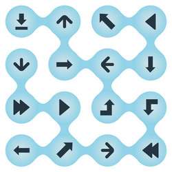 set of 16 simple pointer icons can be found vector image