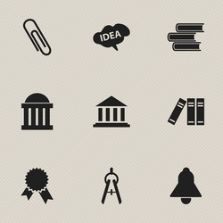 Set of 9 editable science icons includes symbols vector