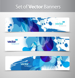 set of abstract colorful web headers vector