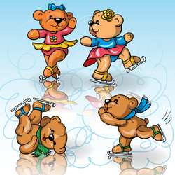 Cute cartoon teddy bear in a hat Royalty Free Vector Image