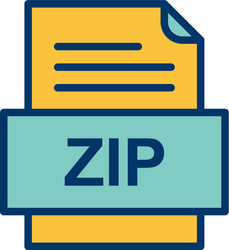 zip file document icon vector image