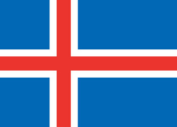 Icelandic flag vector