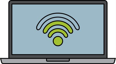 Laptop wifi internet device gadget screen Vector Image