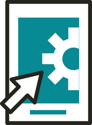 smartphone setting click web development icon line vector image