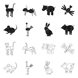 isolated object toy and science symbol set vector image