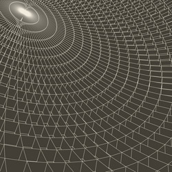 abstract 3d illuminated distorted mesh sphere vector image