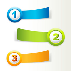 banners with numbers and place for own text vector image