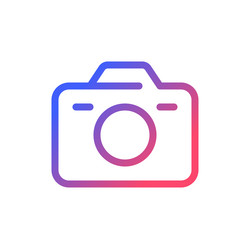 Camera pixel perfect gradient linear ui icon vector