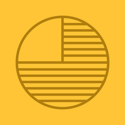 Circle diagram with missing part color linear icon vector