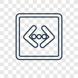 coding concept linear icon isolated vector image