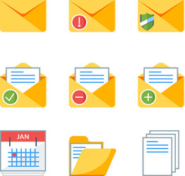 flat style icon set for web and mobile application vector image